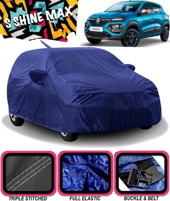 S Shine Max Car Cover For Renault Kwid (With Mirror Pockets)(Blue)