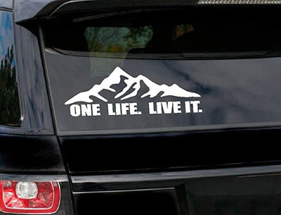 dv graphics Sticker & Decal for Car(White)