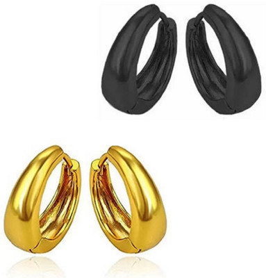 SONI JEWELLERY Kaju Bali's Hoop Pierce Smooth Finish Ear Studs Style Inspired for Men & Women Alloy Hoop Earring