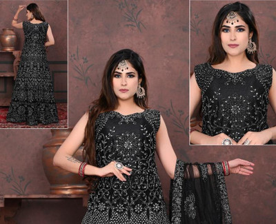 MKAMLESHKUMAR Women Kurta Churidar Dupatta Set