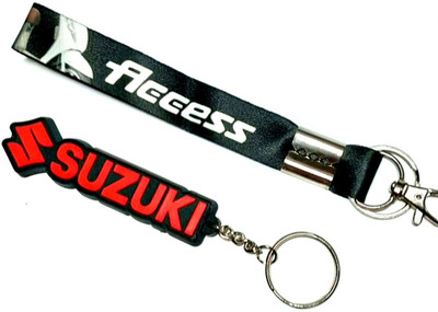 ShopTop Scooter /bike tag and rubber Key chain SUZ-UKI keyring Key Chain