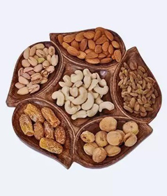 STUFFCOLLECTION Wooden Dry Fruit Platter Tray