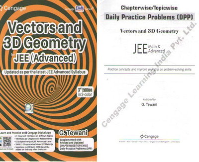 Cengage Vectors And 3d Geometry For Jee (Advanced) 3rd Edition By G. Tewani(Paperback, G. TEWANI)