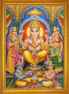 CRAFTSCORNER Lord Ganesha Religious Frame