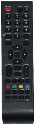 HDF Remote Control Compatible For  LCD/LED TV. 7 Reconnect Remote Controller(Black)