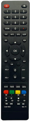HDF Remote Control Compatible For  LCD/LED TV. MX11 Micromax Remote Controller(Black)