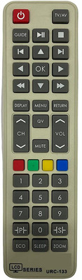 HDF Remote Control Compatible For  LCD/LED TV. URC133 Sansui Remote Controller(Grey)