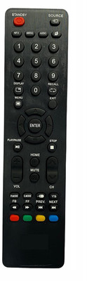 HDF Remote Control Compatible For  LCD/LED TV. 20 No Voice Onix Smart Remote Controller(Black)
