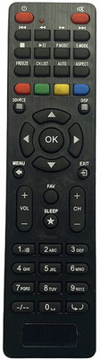 HDF Remote Control Compatible For  LCD/LED TV. 734 Vu Remote Controller(Black)