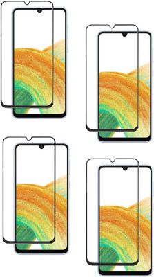 ISAAK Edge To Edge Tempered Glass for Samsung Galaxy A33 5G Edge to Edge, Full Glue, 11D Tempered Glass(Pack of 4)