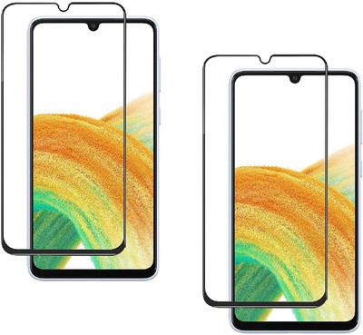 ISAAK Edge To Edge Tempered Glass for Samsung Galaxy A33 5G Edge to Edge, Full Glue, 11D Tempered Glass(Pack of 2)
