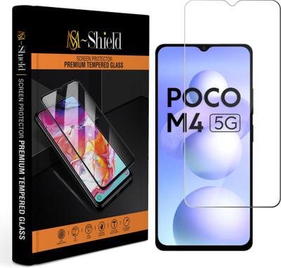 MS-Shield Edge To Edge Tempered Glass for POCO M4 5G(Pack of 1)