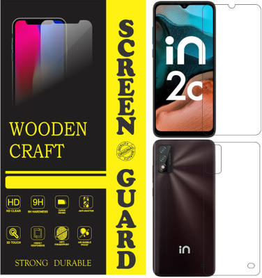wooden craft Front and Back Tempered Glass for Micromax IN 2C(Pack of 2)