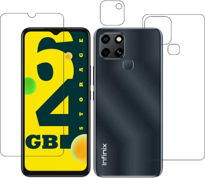 wooden craft Front and Back Tempered Glass for Infinix Smart 6 {Flexible}, X6511E, X6511B, X6511, Smart 6(Pack of 3)