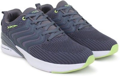 COLUMBUS PASSION Dark Grey/Parrot Green Sports Running Shoes For Men(Grey)