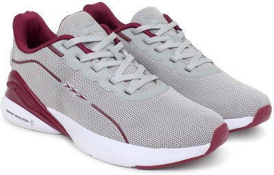 COLUMBUS WIND Light Grey/Maroon Sports Running Shoes For Men(Grey)