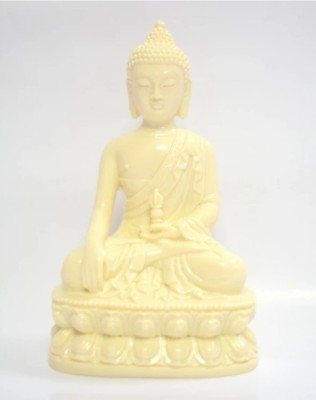 NISHKAM FENGSHUI GAUTAM BUDDHA STATUE Decorative Showpiece  -  10 cm(Polyresin, White)