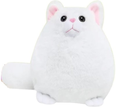 Renox Fatty Cute and Adorable Fluffy Cat Soft Toys in teddy bear  - 30 cm(White)