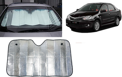 FINCOSTA Dashboard Sun Shade For Toyota Etios(Silver)