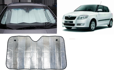 FINCOSTA Dashboard Sun Shade For Skoda Fabia(Silver)