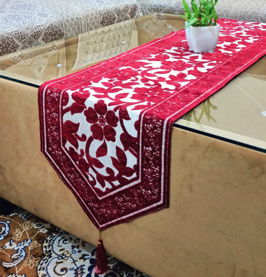Clothloom Maroon 178 cm Table Runner(Cotton)