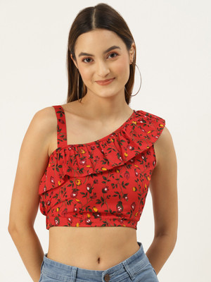 BRINNS Casual Printed Women Red Top