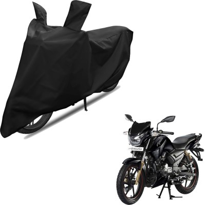 RiderShine Two Wheeler Cover for TVS(Apache RTR 180, Black)