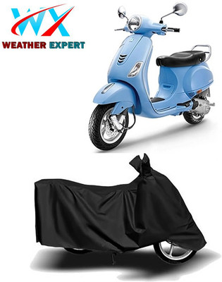 WEATHER EXPERT Waterproof Two Wheeler Cover for Vespa(Vespa VXL 125, Black)