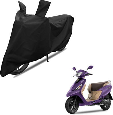 RiderShine Two Wheeler Cover for TVS(Scooty Zest 110, Black)
