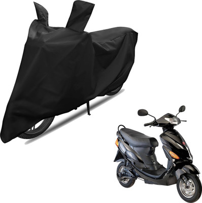 RiderShine Two Wheeler Cover for Hero(Electric Wave Dx, Black)