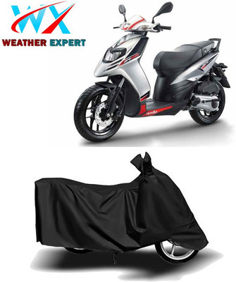 WEATHER EXPERT Waterproof Two Wheeler Cover for Aprilia(Storm 125, Black)