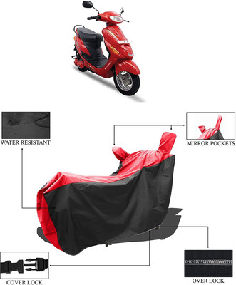 KEDIT Two Wheeler Cover for Hero(Electric E-Sprint, Red, Black)