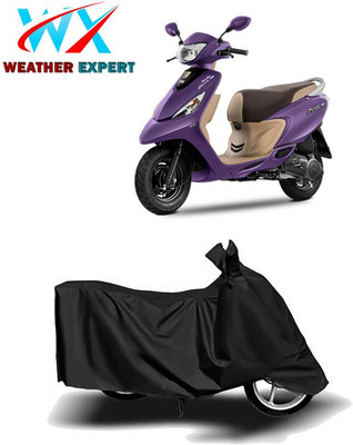 WEATHER EXPERT Waterproof Two Wheeler Cover for TVS(Scooty Zest 110, Black)