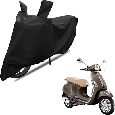 RiderShine Two Wheeler Cover for Piaggio(Vespa VXL 125, Black)