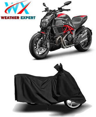 WEATHER EXPERT Waterproof Two Wheeler Cover for Ducati(Diavel, Black)