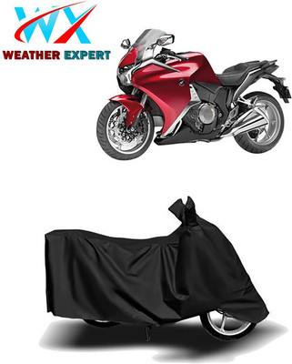 WEATHER EXPERT Waterproof Two Wheeler Cover for Honda(VFR 1200F, Black)