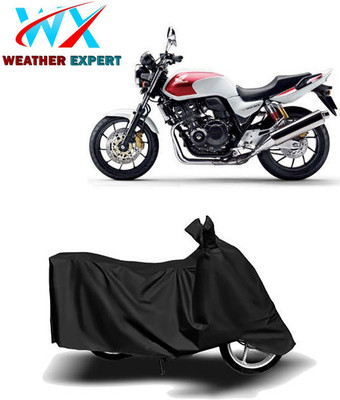 WEATHER EXPERT Waterproof Two Wheeler Cover for Honda(CB 400, Black)