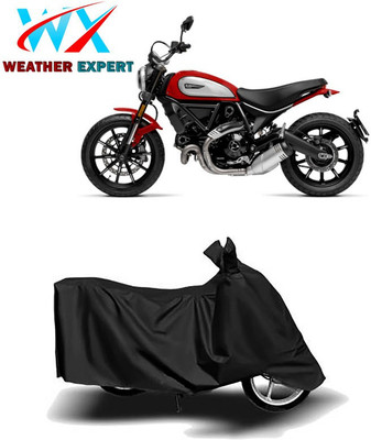 WEATHER EXPERT Waterproof Two Wheeler Cover for Ducati(Scrambler Icon, Black)