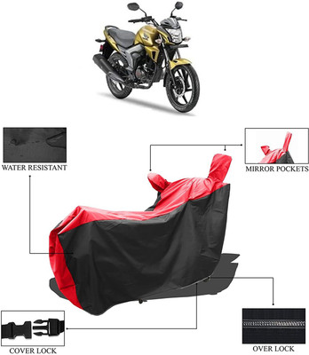 KEDIT Two Wheeler Cover for Honda(Dazzler, Red, Black)