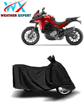 WEATHER EXPERT Waterproof Two Wheeler Cover for Ducati(Multistrada, Black)