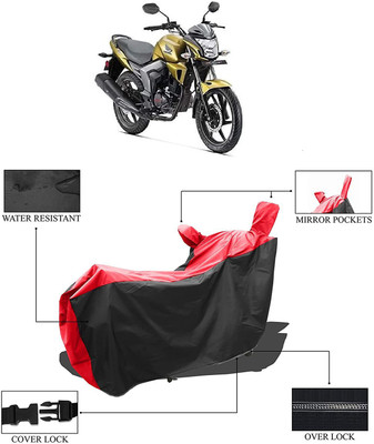 KEDIT Two Wheeler Cover for Honda(CB Trigger, Red, Black)