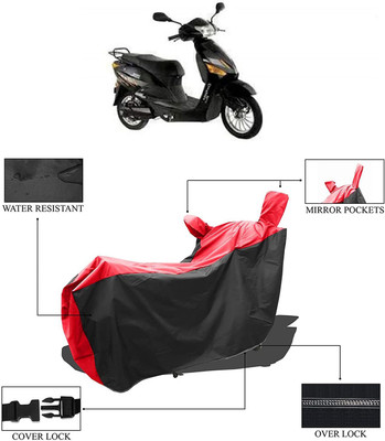 KEDIT Two Wheeler Cover for Hero(Electric Zippy, Red, Black)