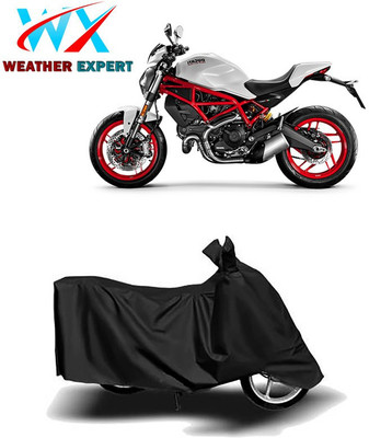WEATHER EXPERT Waterproof Two Wheeler Cover for Ducati(Monster, Black)