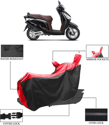 KEDIT Two Wheeler Cover for Honda(Aviator, Red, Black)