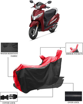 KEDIT Two Wheeler Cover for Honda(Activa 4G, Red, Black)