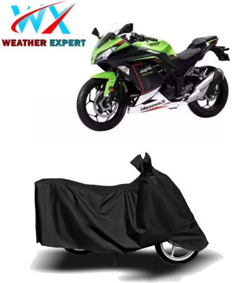 WEATHER EXPERT Waterproof Two Wheeler Cover for Kawasaki(Ninja 300, Black)