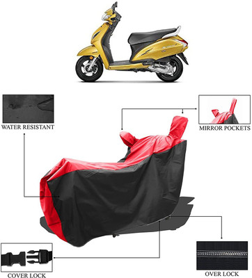 KEDIT Two Wheeler Cover for Honda(Activa 5G, Red, Black)