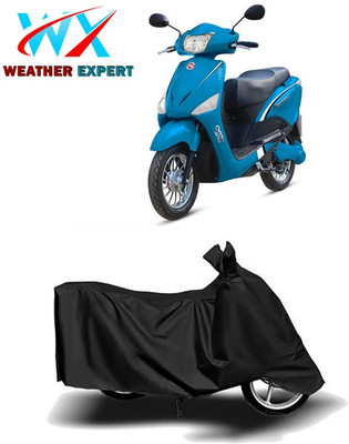 WEATHER EXPERT Waterproof Two Wheeler Cover for Hero Electric(Electric Optima, Black)