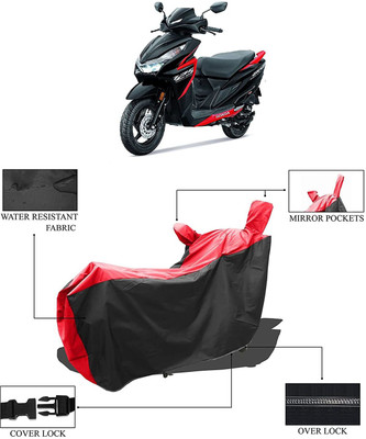 KEDIT Two Wheeler Cover for Honda(Grazia, Red, Black)