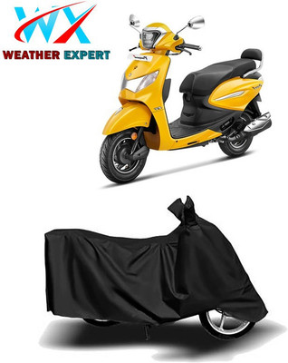 WEATHER EXPERT Waterproof Two Wheeler Cover for Hero(Pleasure+ 110, Black)